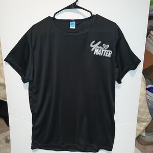 Black and White Short Sleeve Crew Neck Tee
